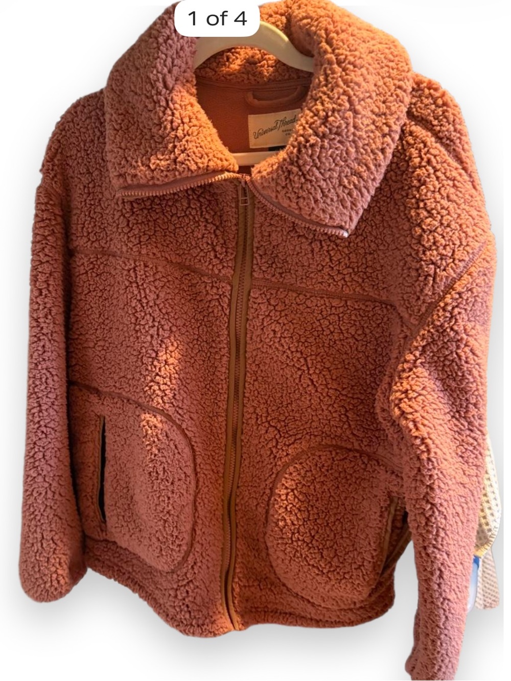 Universal Thread Teddy Fleece Jacket in Pink Size XS
